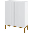 Mobile Scarpiera per 15-20 Paia di Scarpe 72x31,5x95 cm Ripiani Regolabili e Chiusura Ammortizzata Bianco