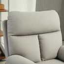 Poltrona Reclinabile 140°  con Poggiapiedi 84x91x102 cm in Microfibra Grigio  