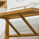 Set Tavolo e 3 Sedie da Giardino Pieghevoli in Legno Teak