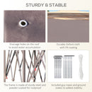 Gazebo Pieghevole da Giardino 4,05x3,4x2,85m con Zanzariera in Metallo e Tessuto Oxford Beige