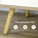 Mobiletto Bagno 2 Ripiani 1 Cassetto 118,3x43,8x118,7 cm in Truciolato Bianco