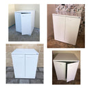 Mobile Coprilavatrice da Esterno 68x68x88 cm in Alluminio Bianco 