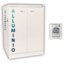 Mobile Coprilavatrice da Esterno 68x68x88 cm in Alluminio Bianco 