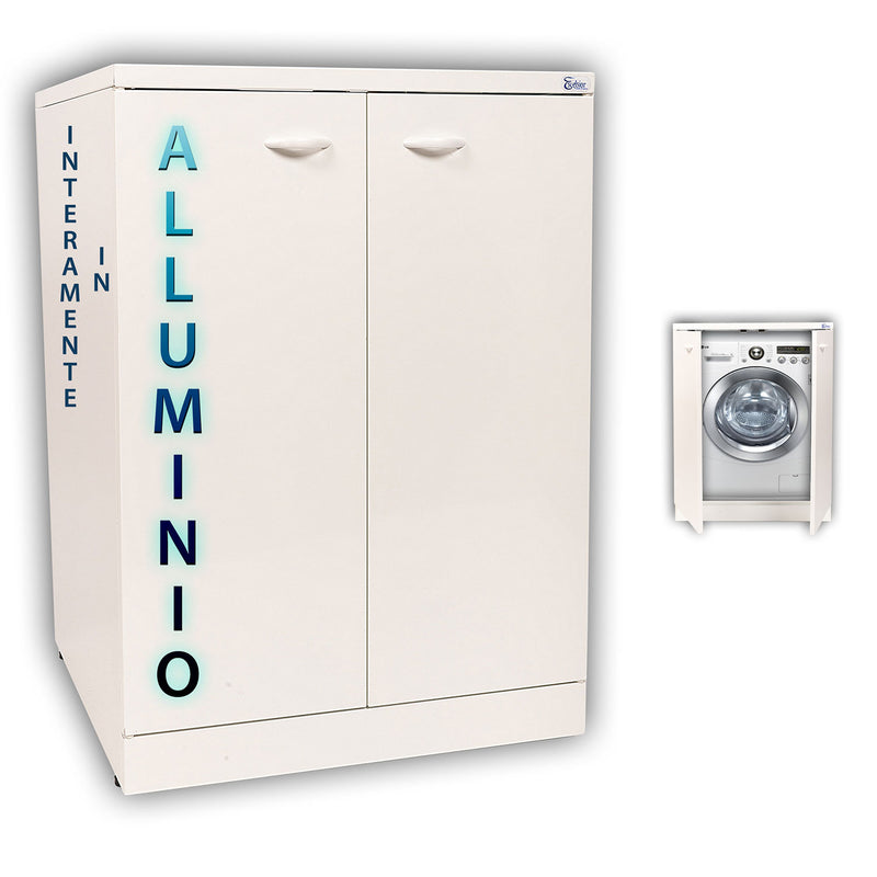 Mobile Coprilavatrice da Esterno 68x68x88 cm in Alluminio Bianco 