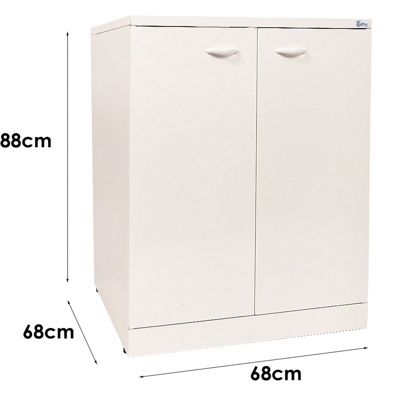 Mobile Coprilavatrice da Esterno 68x68x88 cm in Alluminio Bianco 