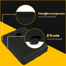 Base per Ombrellone Rettangolare 80x60x19 cm Riempibile con Acqua e Sabbia 70-90 kg in HDPE Nero   