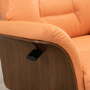 Poltrona Reclinabile e Girevole 80x84x104 cm in Microfibra Arancione