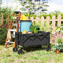 Carrello da Giardino 160L 95x55x102 cm Capacità 100 kg Pieghevole Nero  