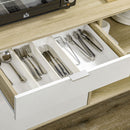 Mobiletto Bagno 2 Ripiani 1 Cassetto 118,3x43,8x118,7 cm in Truciolato Bianco