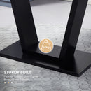 Tavolo da Pranzo per 4-6 persone 140x80x76 cm Piano Effetto Marmo