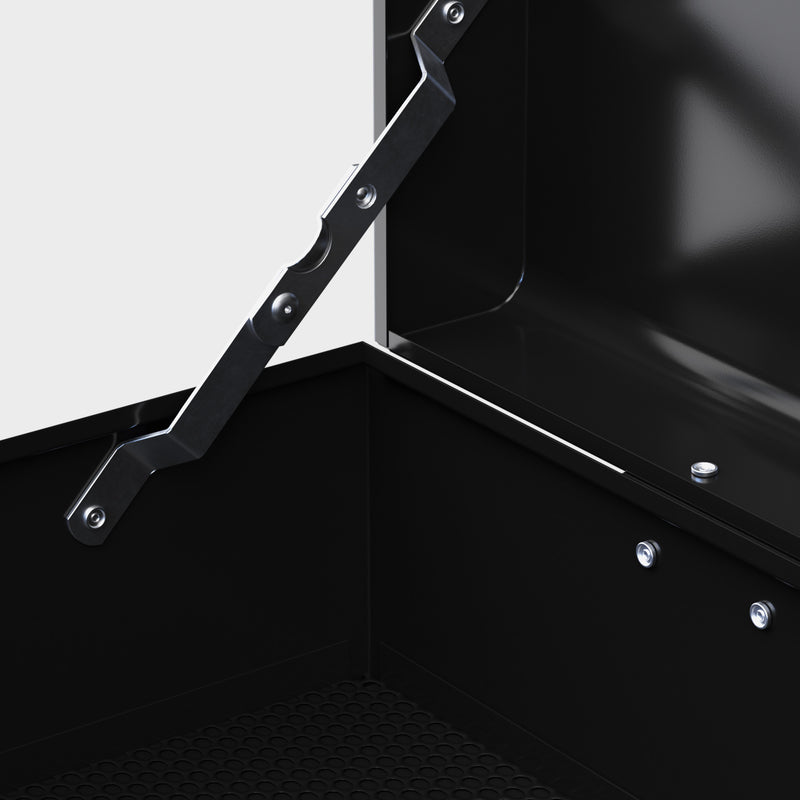 Cassetta per Attrezzi 6 Cassetti con Serratura 60x26x34 cm in Acciaio Nero