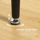 Tavolo Alto da Bar 118x58x108 cm in Legno e Acciaio Marrone e Nero