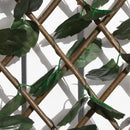 Arella Siepe Sintetica Artificiale a 2 Sezioni 200x100 cm da 356 Foglie di Edera Verde e Marrone    