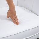 Poltroncina Imbottita da Camera 78,5x68x75 cm in Similpelle e Acciaio Bianco