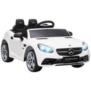 Macchina Elettrica per Bambini Licenza Mercedes SLC 300 con Telecomando Bianco  