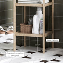 Mobile Bagno 4 Ripiani 33x31x110 cm in Bambù   