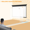 Telo Proiettore 100"" Regolabile con Telecomando Formato 4:3 203x152 cm Nero