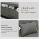 Poltrona Letto Clic Clac 4 in 1 Convertibile in Chaise Longue e Poggiapiedi Grigio  
