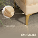 Panca Fondo Letto Imbottita con Rivestimento Trapuntato in Effetto Velluto 118x45x42 cm Beige    