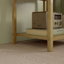 Set 2 Comodini con 2 Cassetti e Ripiano Inferiore in stile Nordico 40x34x60 cm in Bambù 