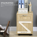 Cassettiera Portadocumenti da Ufficio 39x42x56 cm in Truciolato Legno Naturale