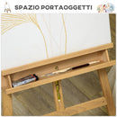 Cavalletto Treppiede da Pittura 65x110x180-235 cm in Legno Naturale