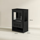 Camino a Bioetanolo da Pavimento Autoportante con Bruciatore da 0,9L 44x28x68 cm Nero  