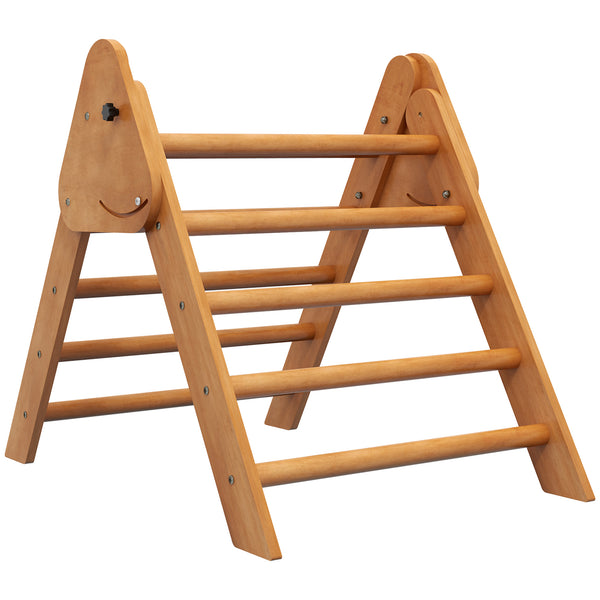 acquista Triangolo da Arrampicata Pieghevole per Bambini 90x64x70 cm in Legno di Faggio Marrone chiaro
