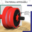 Set Pesi da Palestra 4 in 1 da 20kg Convertibile in Kettlebell Manubri Bilanciere Rosso    