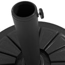 Base per Ombrellone Rotonda Ø43cm da 13kg  per Pali da 38mm e 48mm  in Cemento Nero