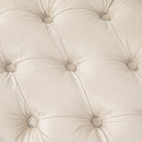 Panca Fondoletto Seduta Trapuntata a Bottoni 120x41x48 cm Crema   