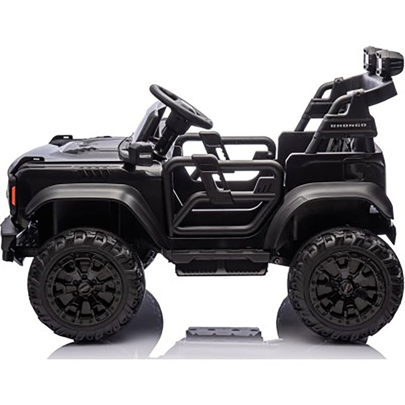 Macchina Elettrica per Bambini 24V Licenza Ford Bronco Raptor 2 Posti con Telecomando Nero  