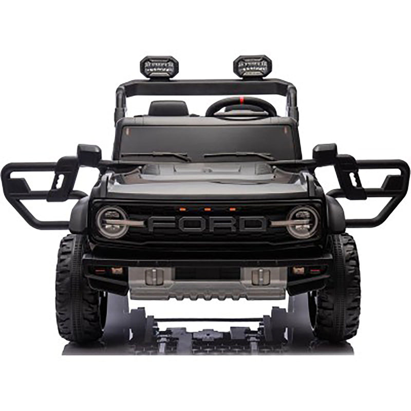 Macchina Elettrica per Bambini 24V Licenza Ford Bronco Raptor 2 Posti con Telecomando Nero