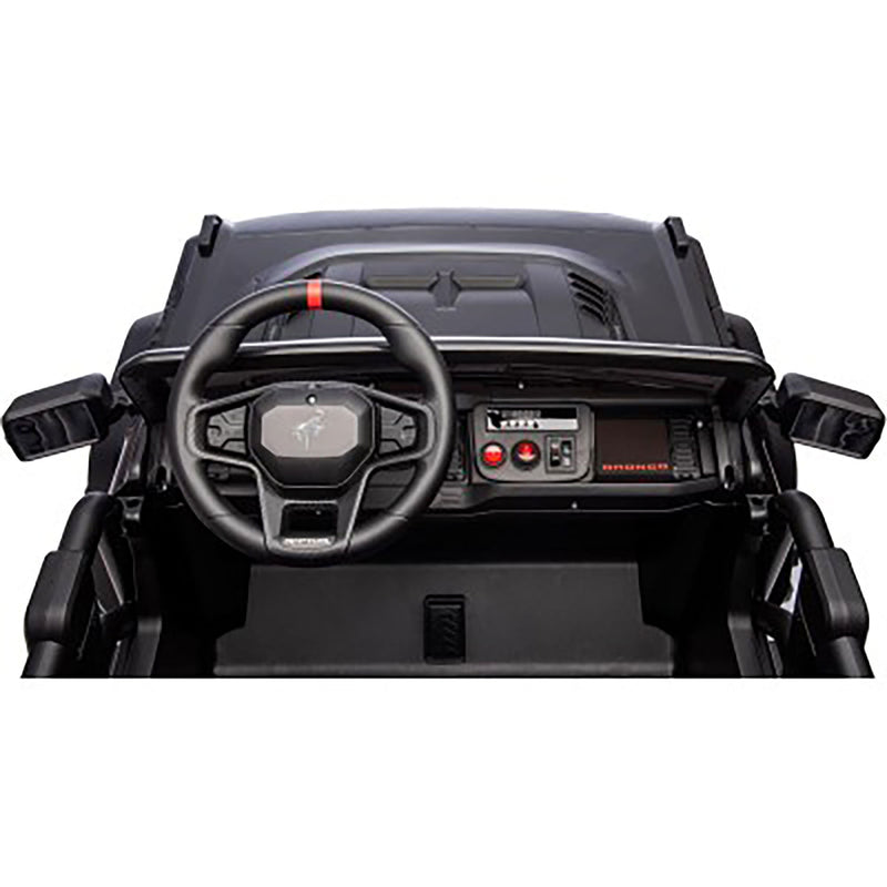 Macchina Elettrica per Bambini 24V Licenza Ford Bronco Raptor 2 Posti con Telecomando Nero