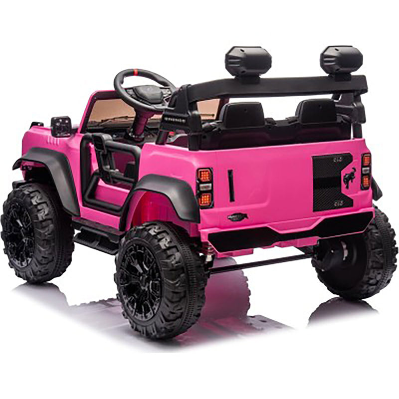 Macchina Elettrica per Bambini 24V Licenza Ford Bronco Raptor 2 Posti con Telecomando Rosa