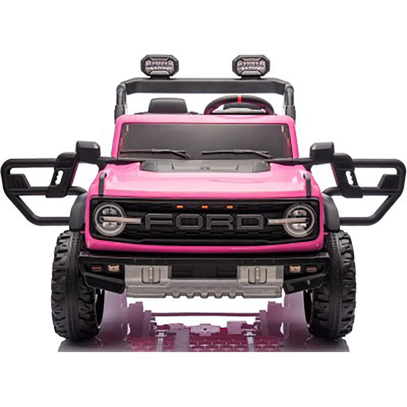 Macchina Elettrica per Bambini 24V Licenza Ford Bronco Raptor 2 Posti con Telecomando Rosa