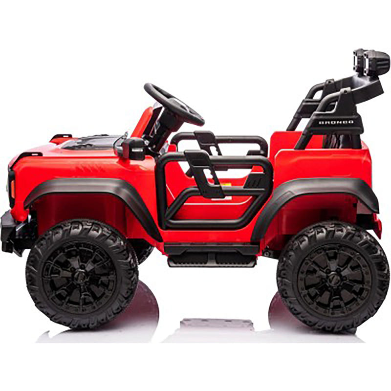 Macchina Elettrica per Bambini 24V Licenza Ford Bronco Raptor 2 Posti con Telecomando Rosso