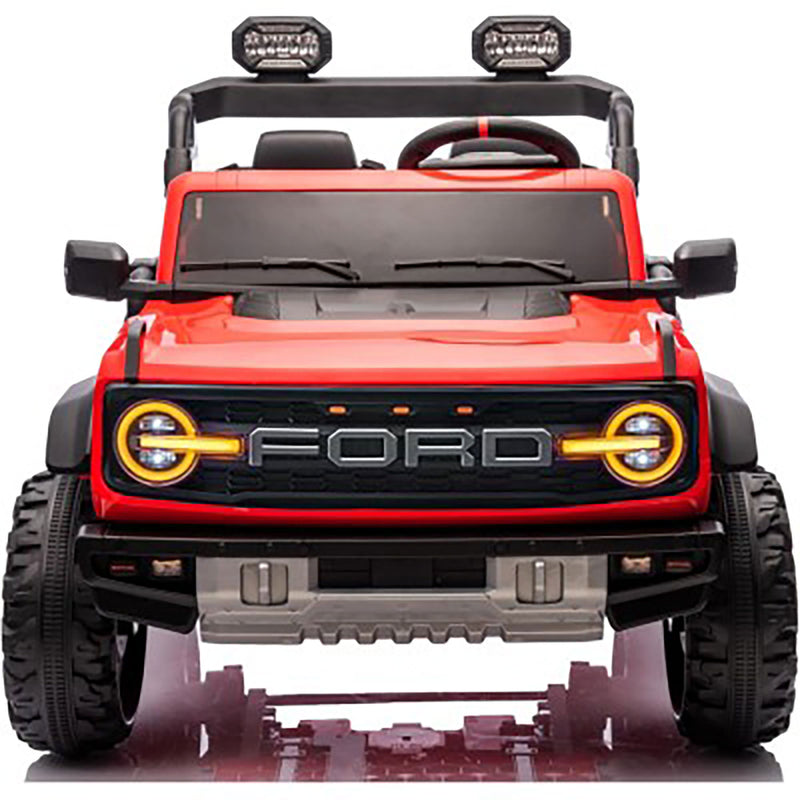 Macchina Elettrica per Bambini 24V Licenza Ford Bronco Raptor 2 Posti con Telecomando Rosso