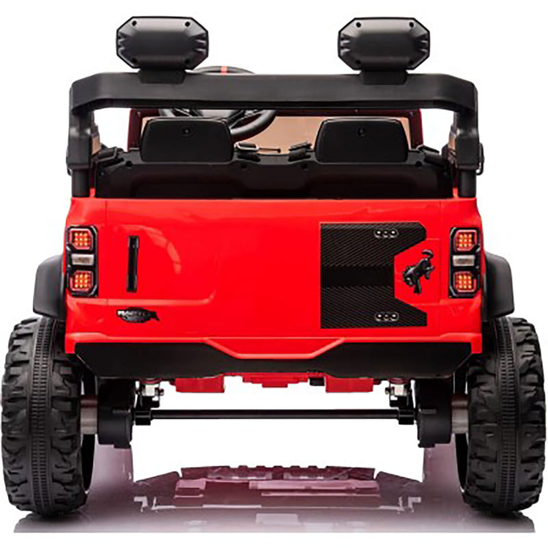 Macchina Elettrica per Bambini 24V Licenza Ford Bronco Raptor 2 Posti con Telecomando Rosso