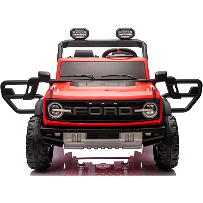 Macchina Elettrica per Bambini 24V Licenza Ford Bronco Raptor 2 Posti con Telecomando Rosso