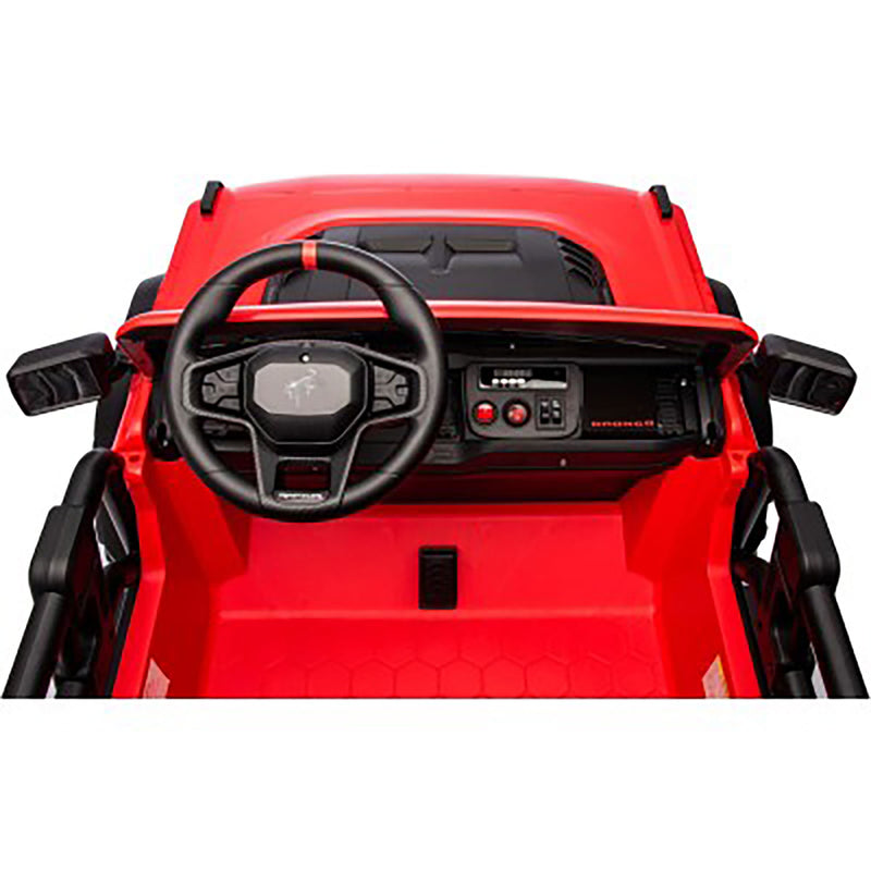 Macchina Elettrica per Bambini 24V Licenza Ford Bronco Raptor 2 Posti con Telecomando Rosso