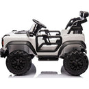 Macchina Elettrica per Bambini 24V Licenza Ford Bronco Raptor 2 Posti con Telecomando Bianco