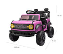 Macchina Elettrica per Bambini 12V Licenza Ford Bronco Raptor con Telecomando Rosa  