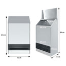 Mangiatoia per Galline 35x20x63 cm Capienza 23kg in Acciaio Zincato  