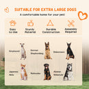 Recinto per Cani da Esterno con Tetto 239x121x183 cm in Metallo Argento