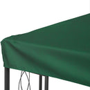 Copertura per Gazebo  a 2 Livelli  con Cinghie e 10 Fori di Drenaggio 4x3m in Poliestere Verde
