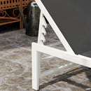 Lettino Sdraio 60x166x84 cm con Schienale Regolabile su 5 Livelli in Acciaio e Textilene Bianco e Grigio  