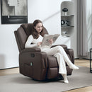 Poltrona Relax Massaggiante Reclinabile con 8 Punti Massaggio e 5 Modalità 84x92x109 cm Marrone Scuro   