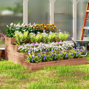 Letto per Orto Rialzato a 4 Livelli 113x113x46 cm con Fondo Aperto in Legno di Abete   