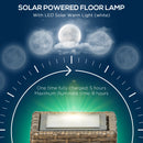 Lampada Solare da Giardino con Pannello di Ricarica 15,5x15,5x69 cm in Acciaio e Rattan Nero e Marrone